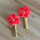 Handmade Crochet Hair Clips for Girls | Cute & Soft Baby Hair Accessories | Colorful Designer Clips