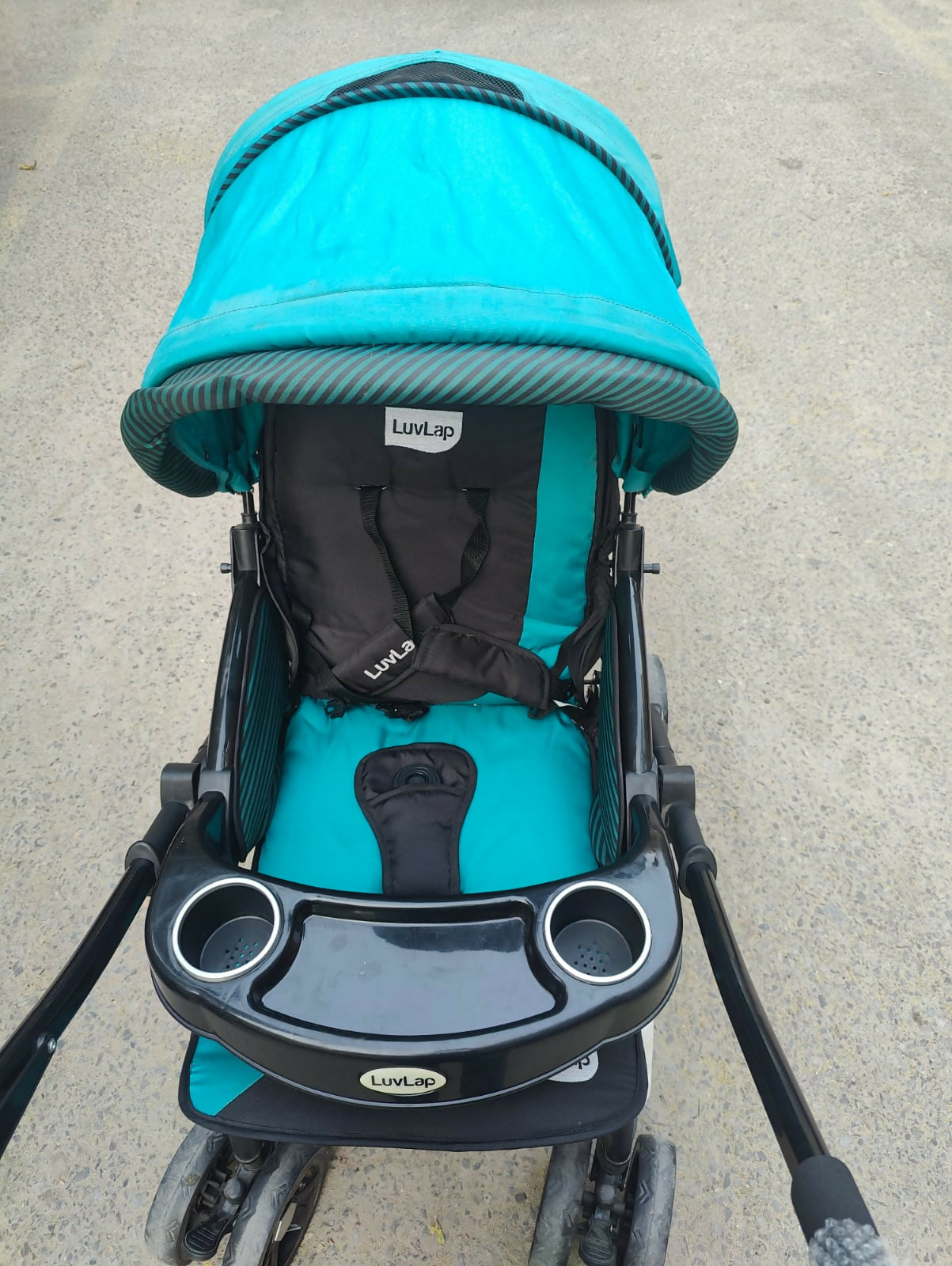 Enjoy stress-free outings with your baby with the LUVLAP Galaxy Stroller/Pram, featuring a comfortable seat, adjustable canopy, and convenient one-hand fold mechanism for easy storage and transport.