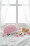 12 " Diameter Crochet Whale Plushie Pillow