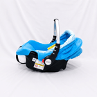 BABYHUG infant car seat carry cot with canopy, rear-facing design, cushioned seating, 5-point safety harness, ergonomic carry handle, and sun-protective canopy for newborns and infants up to 13 kg.
