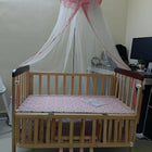 FURNIFEST Wooden Baby Cot/Crib in Almost New condition featuring sturdy wooden construction, spacious sleeping area, protective side rails, and a classic design for a comfortable nursery setup.