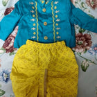 Buy Baby Dhoti Kurta Set – Traditional ethnic wear for infants with soft fabric, perfect for festive and special occasions.

