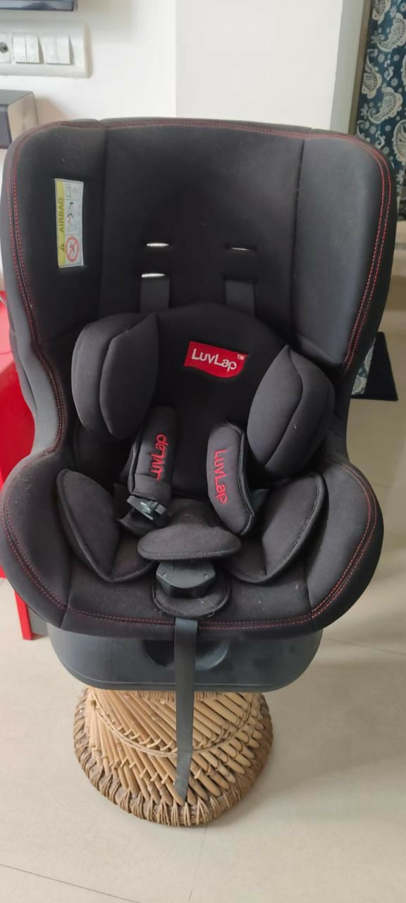 The LUVLAP Convertible Car Seat in classic black is designed to grow with your child, offering a versatile solution for safe and comfortable travel. 