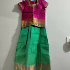 Dress your little girl in luxury and elegance with our Silk Lehenga and Blouse set, perfect for special occasions and celebrations.