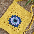 Crochet crossbody sling bag