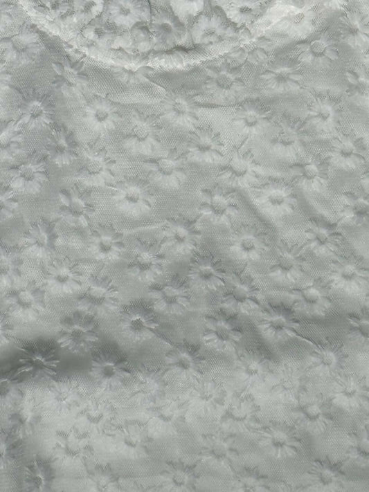 Close-up of textured gray fabric