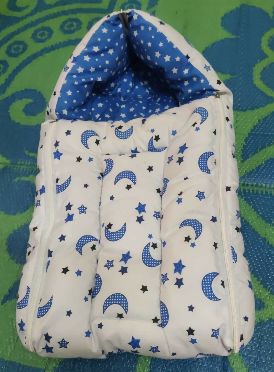 Blue White Cute Print Baby Nest