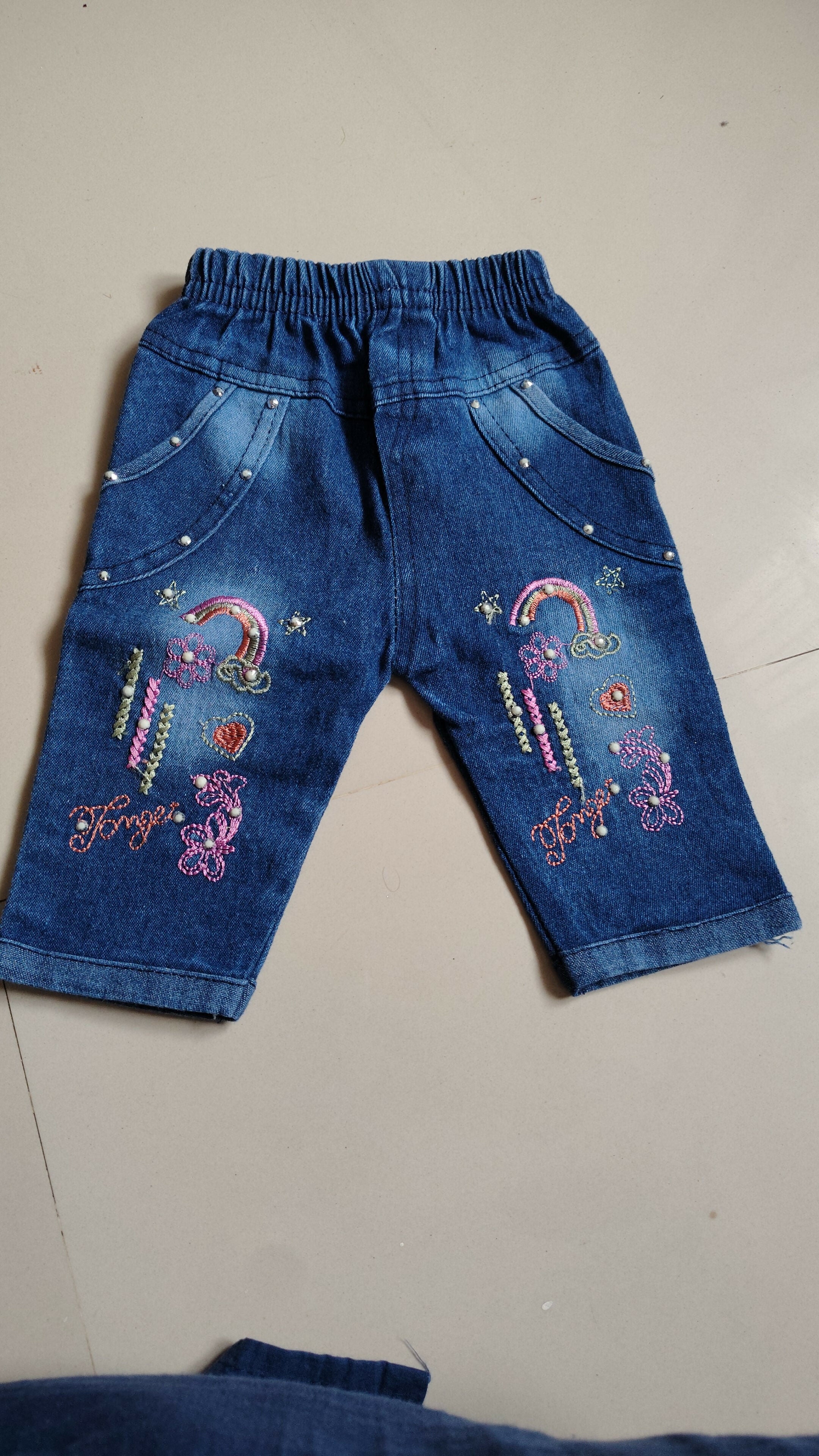 Jeans for Baby Girl featuring a stylish denim design, comfortable fit, and versatile everyday look, perfect for pairing with tops, T-shirts, shirts, and jackets for casual outings and playtime.