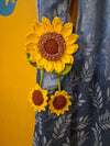 Crochet Curtain Holder (Sunflower)