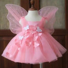 Pink fairy dress with wings 