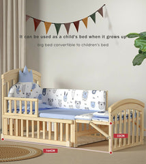 STAR AND Daisy 12 in 1 baby cot, Dimensions: 119*67*101 cm (approx.)