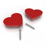 Door/ Drawer Knobs (Set of 2) Heart 