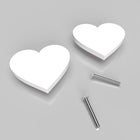Door/ Drawer Knobs (Set of 2) Heart 