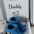 Baby Booties with Customised Printed Greeting Card – Adorable Gift Set for Newborns