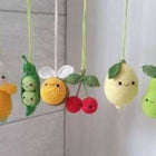 Handcrafted Crochet Play Gym Set / Cradle Hanging Set: 100% cotton yarn, safe and vibrant toys for baby’s playtime and naptime.