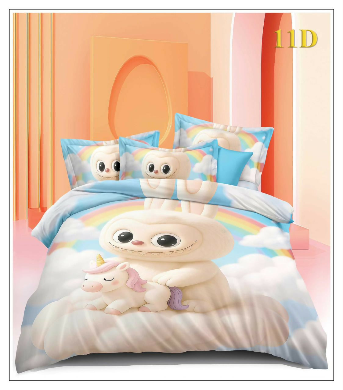 Kids Designer Disney Panel Bedsheet featuring colorful Disney-themed character prints, soft comfortable fabric, and a playful panel design to brighten kids' bedrooms and create a fun sleeping space.
