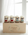 Crochet baby shoes/sandals with teddy design