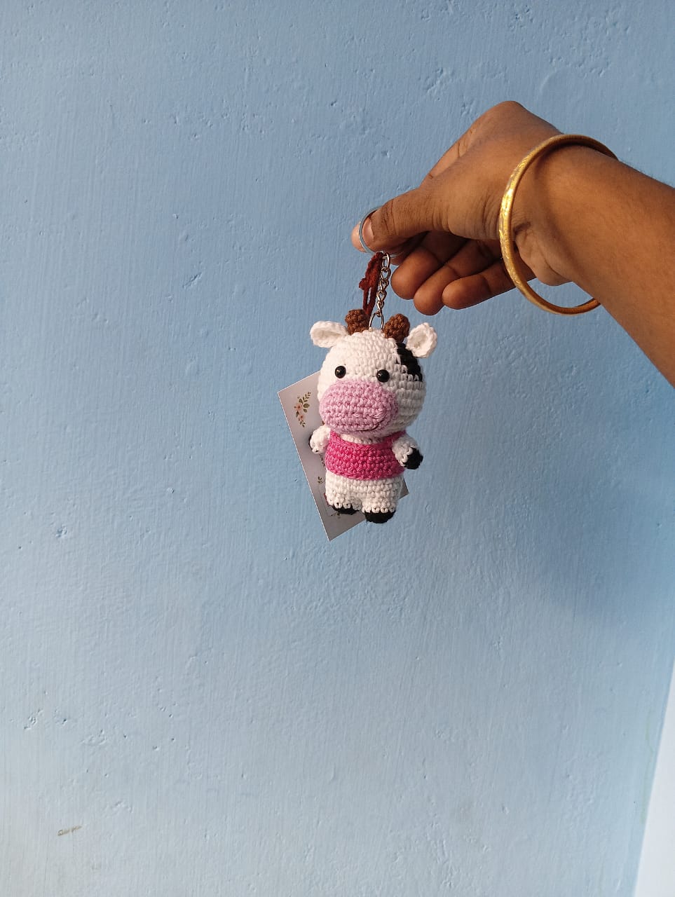 Handmade Crochet Animal Keychains crafted from soft yarn with adorable animal designs, detailed hand-stitched finishes, lightweight construction, and sturdy key rings for bags, keys, and gifting.