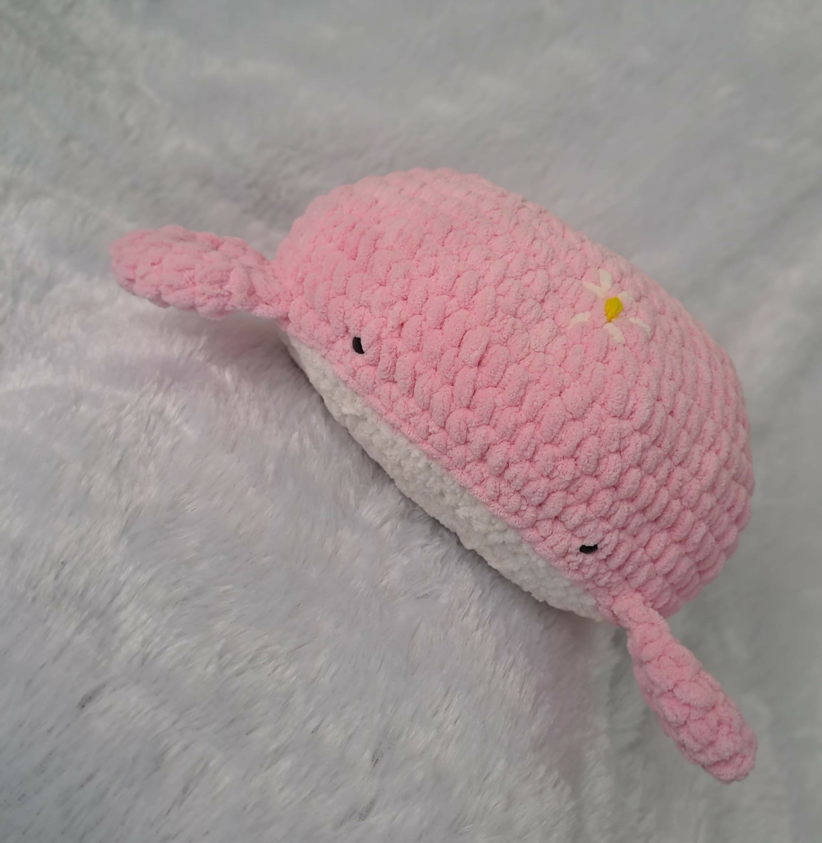 Bring charm and comfort to your child's space with the 12" Diameter Crochet Whale Plushie Pillow – handcrafted with soft, high-quality yarn for cuddling and decorative purposes. Perfect for snuggling and as a delightful room accessory.