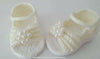 Crochet handmade baby booties with bow