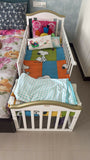HUNY HUNY 12-in-1 baby cot, convertible baby cot with mattress, wooden baby bed India, multifunctional baby crib, long-lasting baby furniture