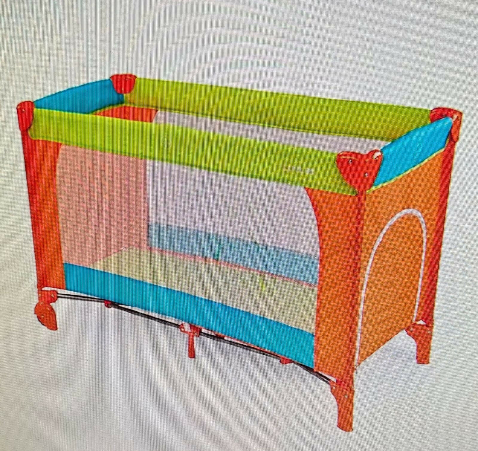 LUVLAP Play Pen Cum Bed Cum Cot with spacious enclosed play area, breathable mesh sides, comfortable sleeping space, sturdy frame, and foldable portable design for babies and toddlers.