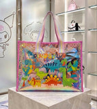 Holographic tote bag with a spacious interior, durable construction, comfortable carry handles, and a shimmering iridescent finish for shopping, travel, work, and everyday use.