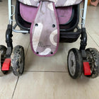 R for Rabbit Lollypop Lite baby stroller/pram with lightweight foldable design, reclining seat, adjustable canopy, 5-point safety harness, smooth wheels, and storage basket for comfortable everyday travel.