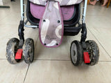 R for Rabbit Lollypop Lite baby stroller/pram with lightweight foldable design, reclining seat, adjustable canopy, 5-point safety harness, smooth wheels, and storage basket for comfortable everyday travel.