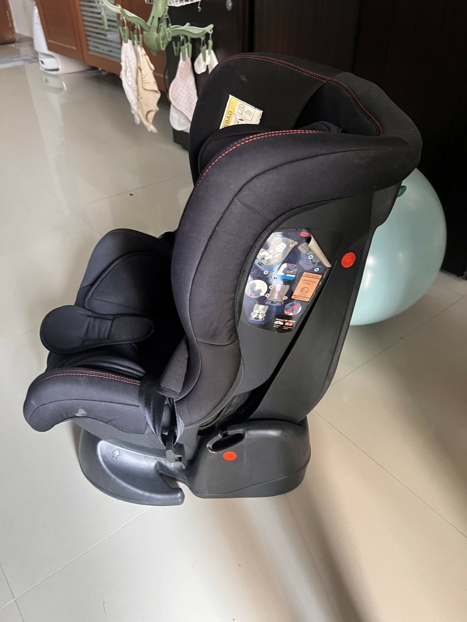 LuvLap Baby Car Seat with a 5-point safety harness, side-impact protection, adjustable headrest, cushioned seating, and ergonomic design for safe and comfortable travel with infants and toddlers.