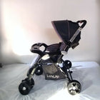 LUVLAP Galaxy 18257 Baby Stroller/Pram B178 in Teal Black with reversible handle and reclining seat.