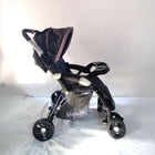 LUVLAP Galaxy 18257 Baby Stroller/Pram B178 in Teal Black with reversible handle and reclining seat.