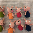 Peppa pig finger puppets, crocheted finger puppets, handmade kids toys, Peppa family set, pretend play toys, crochet puppets for kids