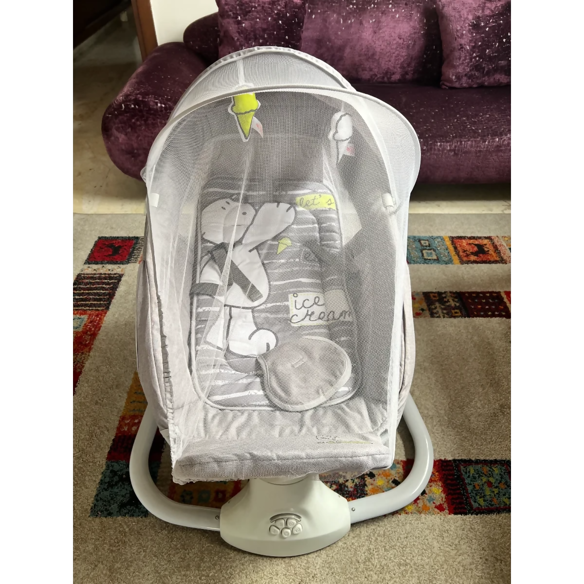 MASTELA 3-in-1 Deluxe Bassinet Swing in Some Used condition featuring a comfortable bassinet, gentle swinging motion, soft padded support, safety features, and versatile multi-function design for supervised soothing and relaxation.