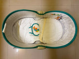 Mastela 5-in-1 Rocker Bassinet in Teal with rocking and bassinet modes, cushioned sleeping area, secure safety harness, and a sturdy multifunctional design for newborns.