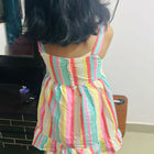 MAX multicolored cotton frock for kids featuring a soft breathable fabric, colorful print, and comfortable fit for everyday wear or outings.