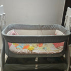 MEE MEE Manual Cradle for Baby featuring a comfortable sleeping space and gentle manual rocking design, offering a practical setup for supervised soothing, relaxing and everyday rest at home.