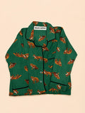 MELLOW Little Wolf full sleeves night suit with soft comfortable fabric, playful wolf-themed design, full-sleeve coverage, and a cozy fit for bedtime and everyday lounging.
