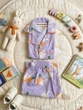MELLOW Bunny's Carrot full sleeves nightsuit with soft comfortable fabric, cute bunny and carrot-themed design, full-sleeve coverage, and a cozy fit for bedtime and lounging.