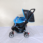 MEEMEE B197 Twin Baby Stroller with side-by-side double seating and foldable design.