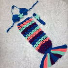 Crochet Mermaid Dress for Baby Girl featuring a charming handmade crochet design with beautiful mermaid-inspired detailing, ideal for photoshoots, birthdays, celebrations and other special occasions.