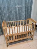 BabyTeddy® 16-in-1 original patented baby crib with convertible cot, toddler bed, cradle rocker, study desk, kids' sofa mode, mosquito net, soft mattress, and diaper changing station for newborns and growing children.