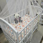 HUNYHUNY 15-in-1 pinewood cot crib with mattress and mosquito net, featuring sturdy wooden construction, convertible design, comfortable sleeping space, and secure support for babies.