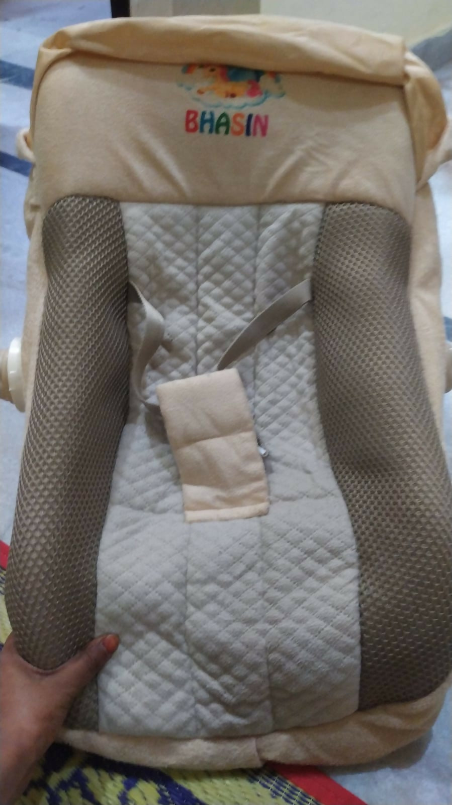 BHASIN Baby Carry Cot multi-purpose baby seat with cushioned support, sturdy carry handle, comfortable seating, and versatile design for travel, rest, and everyday use.