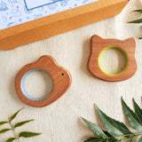 BABYCOV Cute Mouse and Cat Natural Neem Wood Teethers for Babies | Natural and Safe | Goodness of Organic Neem Wood | Both Chewing and Grasping Toy | Set of 2 (Age 4+ Months) - PyaraBaby