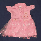 Pink dress with floral details