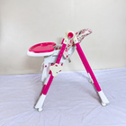 BABYHUG  Fine Dine Adjustable Baby Highchair Pink White Puppy Print B198