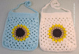 Crochet handmade sling bag/ sunflower sling bag/Cotton shoulder bag