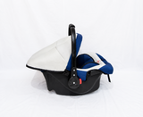 R for Rabbit infant car seat carrier with canopy, cushioned newborn support, secure safety harness, carry handle, and travel cot functionality for safe and comfortable journeys.