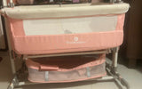 STAR AND DAISY 3 in 1 Automatic Baby Cradle With Locking Wheels- Pink
